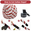 BONSINY Red Cotton Rope 3/4 inch x 100 feet -
