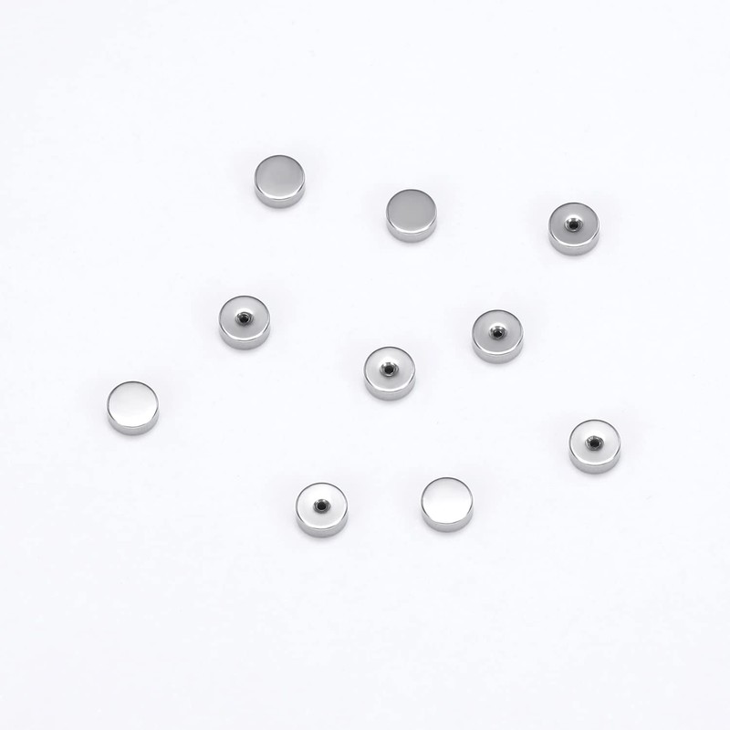 AOEDEJ Stainless Steel Earring Backs Silver Flat Backs for Earrings