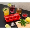 HIC Kitchen Big Block Silicone Ice Cube Tray, European-Grade, Non-Stick,