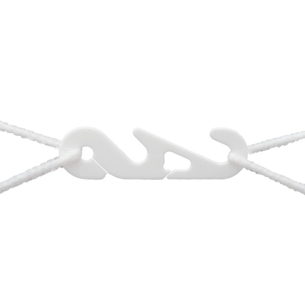 10 Pcs White No Ear Mask Clips, Back-Fix Mask Accessory,