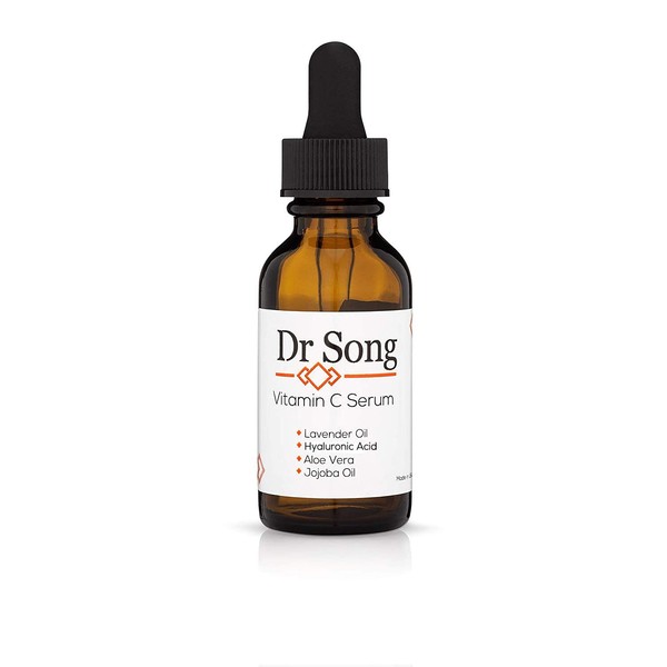 Dr Song Vitamin C with Hyaluronic Acid, Vitamin E, Witch Hazel, Lavender Oil, Rose Water, Jojoba Oil, and Aloe Vera, Anti-Aging Skin Care with Antioxidants, Facial Moisturizer
