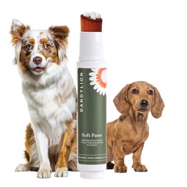 Dandylion Soft Paws | Paw Lotion with Brush | Dog Paw Balm Hydrating Alternative | Vet-Approved, Lick-Safe & Fragrance-Free | pH-Balanced for Itchy, Dry, Cracked Paws, Small & Large Dogs 0.6 fl oz