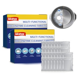 Multifunctional Organic Enzyme Cleaning Tablets, Pack of 60 Organic Enzyme Cleaning Tablets, Bioenzyme Cleaning Tablets, Suitable for Kitchen, Sink, Ceramic Tiles, Clothing, Shoes