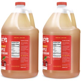 Lucy's Family Owned - USDA Organic NonGMO Raw Apple Cider Vinegar, Unfiltered, Unpasteurized, With the Mother, (2 Pack Gallon)