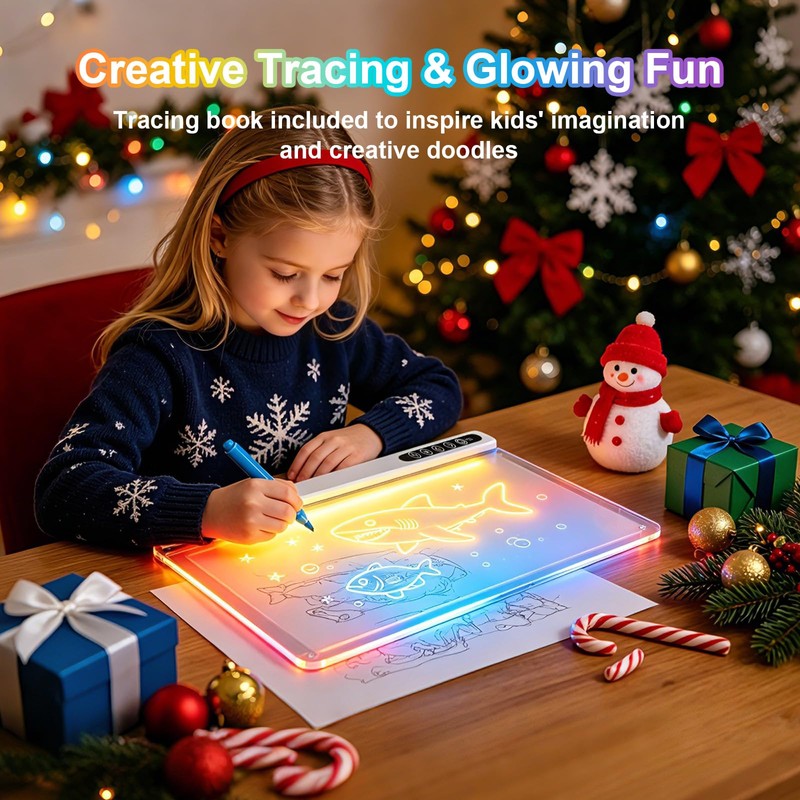 Rechargeable LED Drawing Board for Kids: 20 Hour Battery Life
