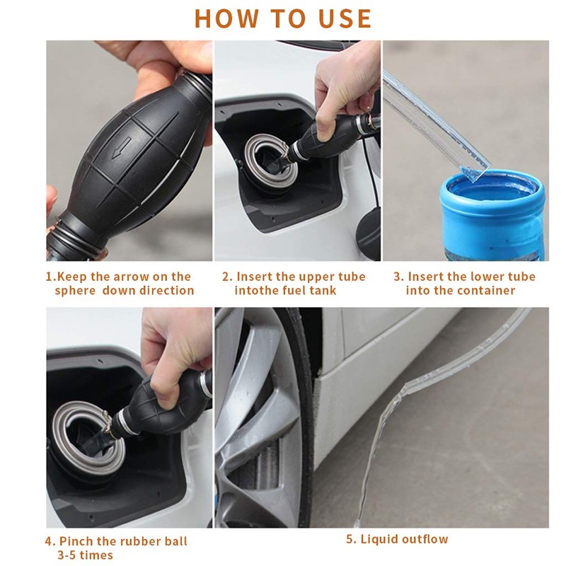 Coriver High Flow Siphon Hand Pump with 2M Siphon Hose,