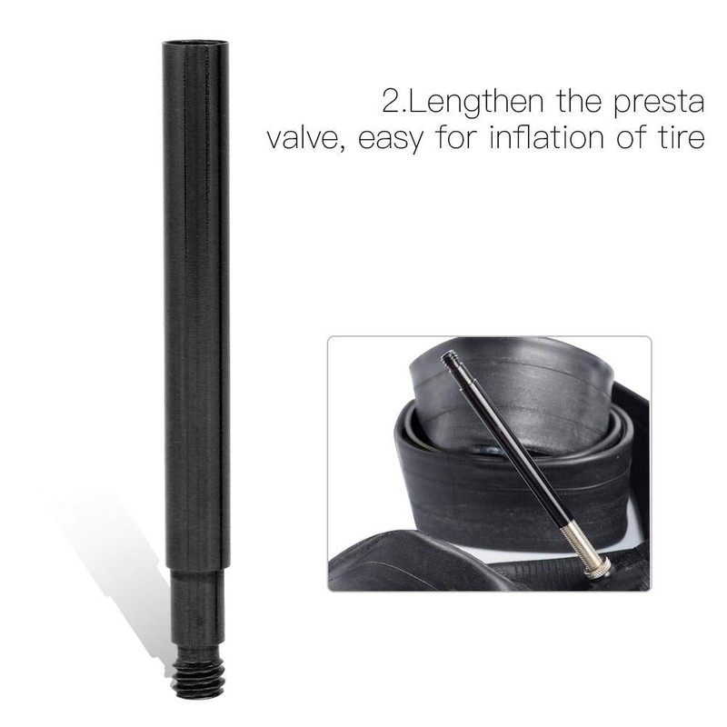 Bicycle Presta Valve Extender, 2 Pieces, 60 mm Bicycle Presta
