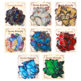 Oruola 320pcs Butterflies for Crafts,Journaling Stickers,Self-Adhesive PVC Vintage Butterfly Stickers for DIY Scrapbook Junk Journal Crafts,Laptop,Window,Envelope Spring Themed Party Decors