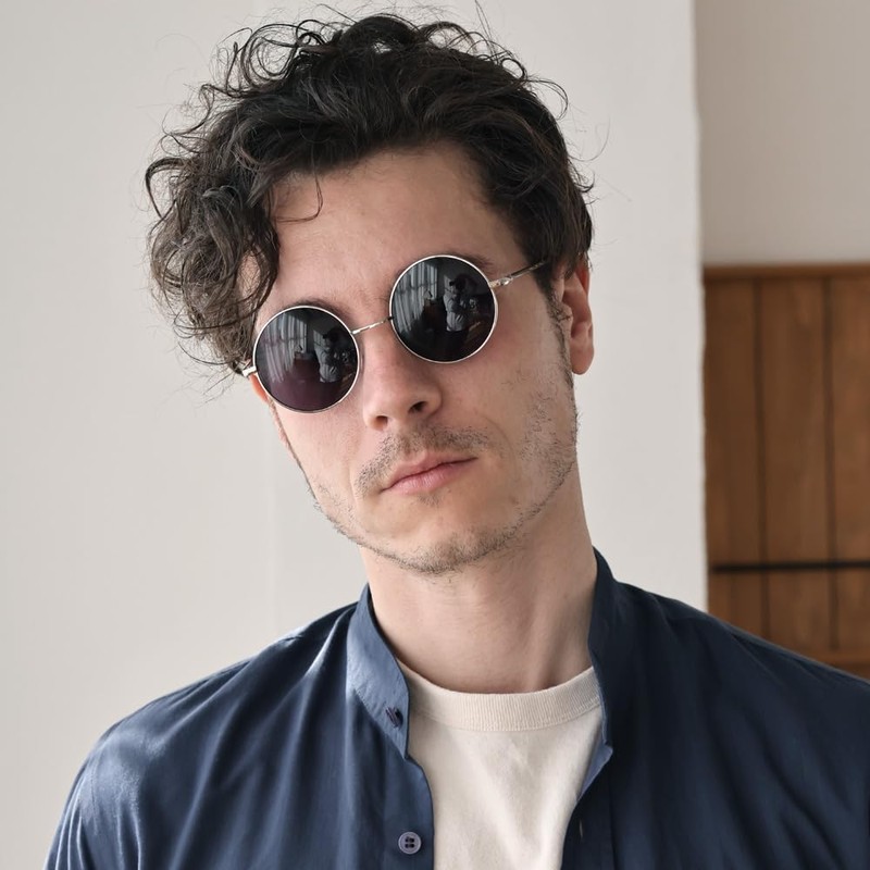 FashionBerry Modeled Date Glasses, Round Sunglasses, Colored Round, Lightweight, Fatigue-Resistant,