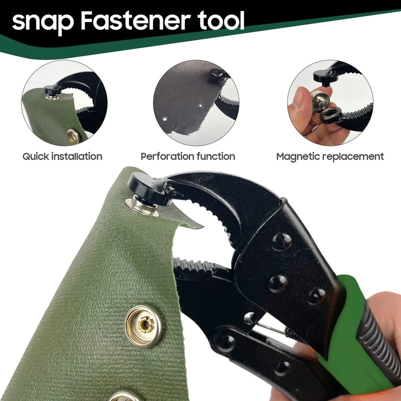 Heavy Duty Push Button Tool Set, Punch Function, Push Button
