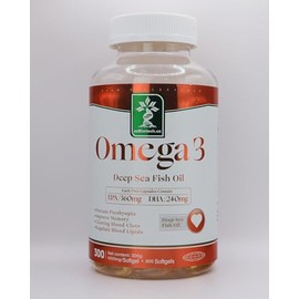 AZ BIOTECH Omega 3 Deep Sea Fish Oil - 2000mg Fish Oil Concentrate Per Serving. EPA 360mg, DHA 240mg. 2 Softgels Daily. 300 Softgels