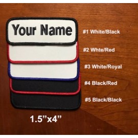 Penn Enblems IRON-ON Custom Embroidered Name Patch Embroidery Name Tag Biker Badge 1.5"x4"