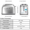 Lofter 2 Slicer Toaster with Bagel Function, Stainless Steel