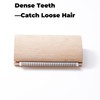 Pug Brush for Shedding, Wooden Handle Short-Hair Grooming Comb