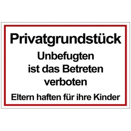 PVC Sign Private Property Hard Foam Panel 200 x 300 mm – 3 mm Thick