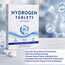 Hydrogen Water Tablets with Magnesium, Unflavored, 60 Count