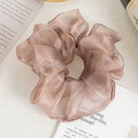 Chiffon Scrunchie Rose Gold Scrunchie Hair (WFIZU66) / 쉬폰 스크런치 머리끈 로즈골드 곱창머리끈 머리 (WFIZU66)