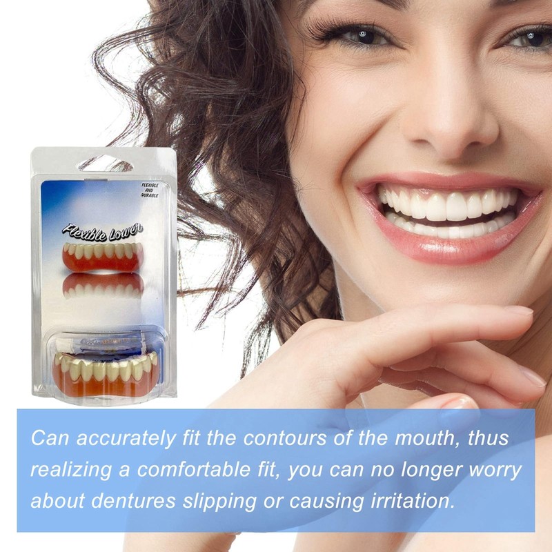 Soft Denture Reline Kit,False Teeth,Snap on Dentures Upper and Lower