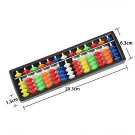 XLKJ Chinese Calculator 13 Digits Colorful Beads Chinese Abacus Vintage for Kids