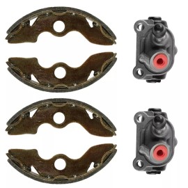 Caltric Front Left Right Wheel Brake Cylinder w/Shoes for Honda Recon 250 TRX250 1997-01