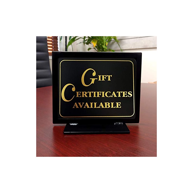 Elegant Gift Certificates Available Business Sign - 5.5" H x