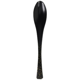 若泉 Lacquerware Dishwasher Safe Rice Congee Spoon 黒金 Knock 2 Piece H – 60 – 18 