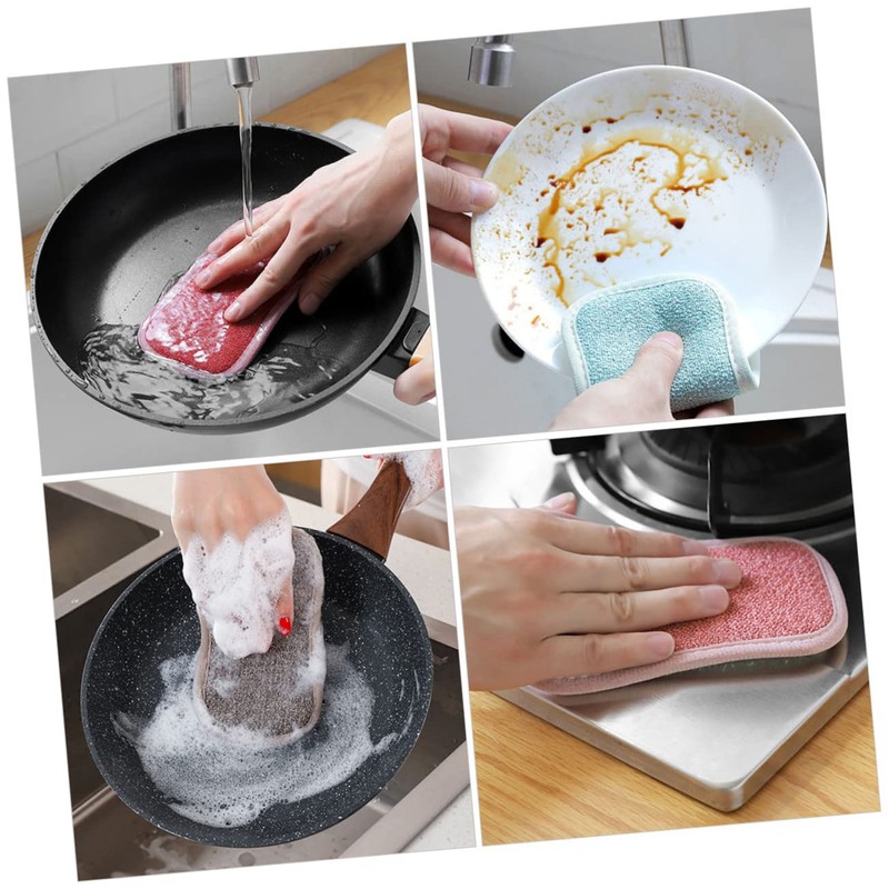 Gatuida 10pcs Reusable Dish Cloths Sponges Soft Scrub Sponge Kitchen