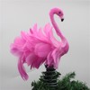 Pink Flamingo Christmas Tree Topper, Fluffy Feather Flamingo Tree Topper,