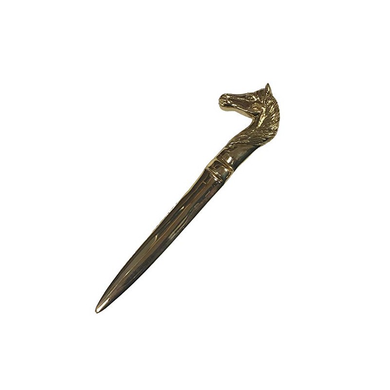 Schooner Bay Co. 6-1/4" Solid Polished Brass Horse Head Letter