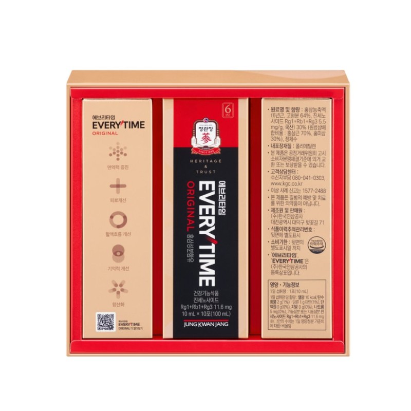 Jeonggwanjang CheongKwanJang Everytime 10ml 30 packets, 1 unit / 정관장