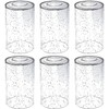 6-Pack Seeded Glass Lamp Shade Replacements, 5.9in Height, 3.9in Diameter,