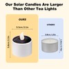 Solar Tea Lights Outdoor - 8 Pack Waterproof Rechargeable Dusk