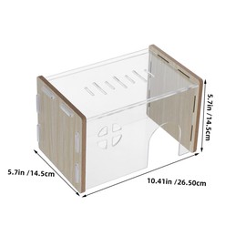 Kisangel Hamster Transparent Hiding Place Practical Hamster House Household Hamster Hideout Hamster Nest Household Hamster House Hamster Supplies Hamster Habitat Hide Rat Habitat Acrylic