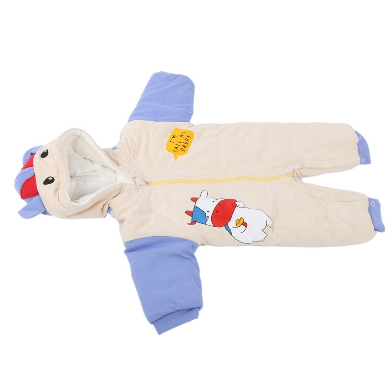 Winter Thickening Baby Cartoon Romper Children Infant Baby Hooded Romper
