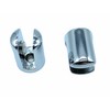 JAM2DAY 2 Glass Shelf Support Brackets Polished Chrome with Rubber