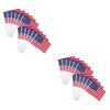 Sosoport 2sets American Flags Hand Waving Mini Usa Flag 14x21cm