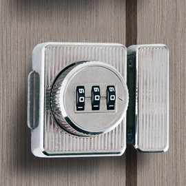 Number Lock Swing Door Lock (Silver) with Password Door Latch