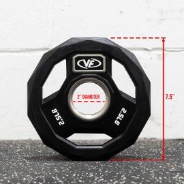 Valor Fitness OPPU-2.5 Polyurethane Olympic Plate, 2.5 lb (Set of 4)