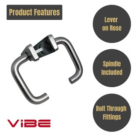 VIBE Round Bar Lever Lock on Satin Anodised Aluminium Door Handle Round Bar Lever Lock on Satin Anodised Aluminium for Internal Doors
