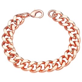Heavenly Metals Copper Bracelet for Men & Women – 99.9% Pure Copper Cuban Link Chain – 5mm, 7mm, 9mm, 12mm Width – 6.5" to 9" Length – Gift Box Included – USA Brand