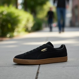 For Suede Men's Casual Shoes Black Suede Upper Rubber Outsole Vietnam Made All Seasons Style Model 38117401Material: Synthetic, Size: 10, Color: Black