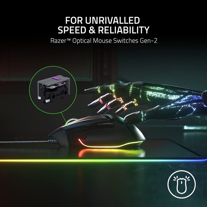 Razer Basilisk V3 - Wired Customisable Gaming Mouse (10+1 Programmable