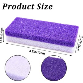Foot Pumice Stone for Feet Hard Skin Callus Remover and Scrubber, Double Sided Foot Scrub for Feet Hard Skin Callus Remover and Scrubber, Exfoliating Dead Skin(Pack of 6) (Purple)