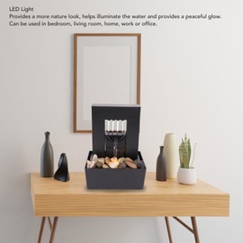 Small Indoor Relaxation Tabletop Fountain and Waterfall, Waterfall Decor for Home Bedroom Living Room Office