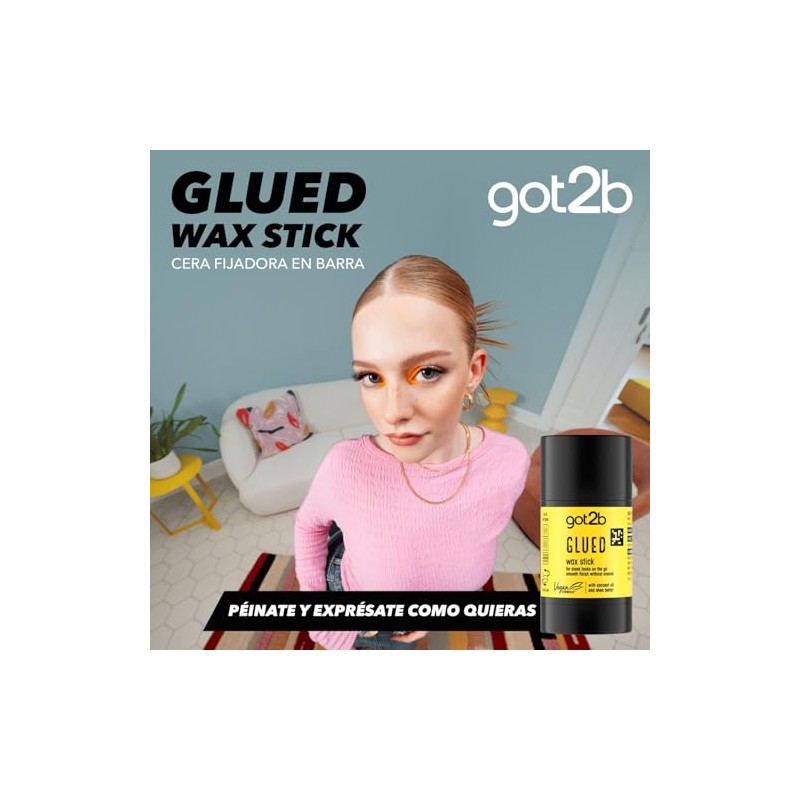 Got2B Cera para Cabello Glued Wax Stick 50g, Alta Fijación