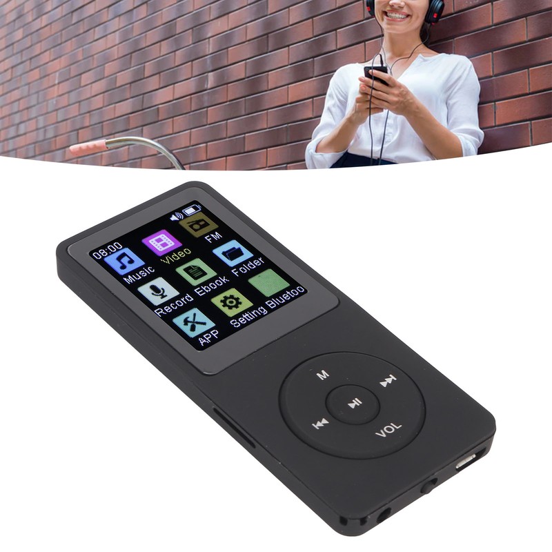 Bluetooth MP3 Player 1.8 Inch Color Display Built in Speaker