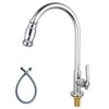 Chrome Polish Cold Water Sink Faucet, Single Handle Tap Swivel
