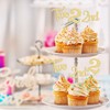 24 piezas de decoración para cupcakes de 2º cumpleaños con