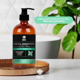 FLOR DE JAGUAR  Pack 2 pzas Crema Hidratante para Cara y Cuerpo, 500 gr  Aroma Lavanda-Menta I Ingredientes naturales  Hidrata, Nutre y Suaviza la... 