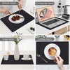 Black Placemats Set of 4 Kitchen Dining Cloth Reversible Cotton